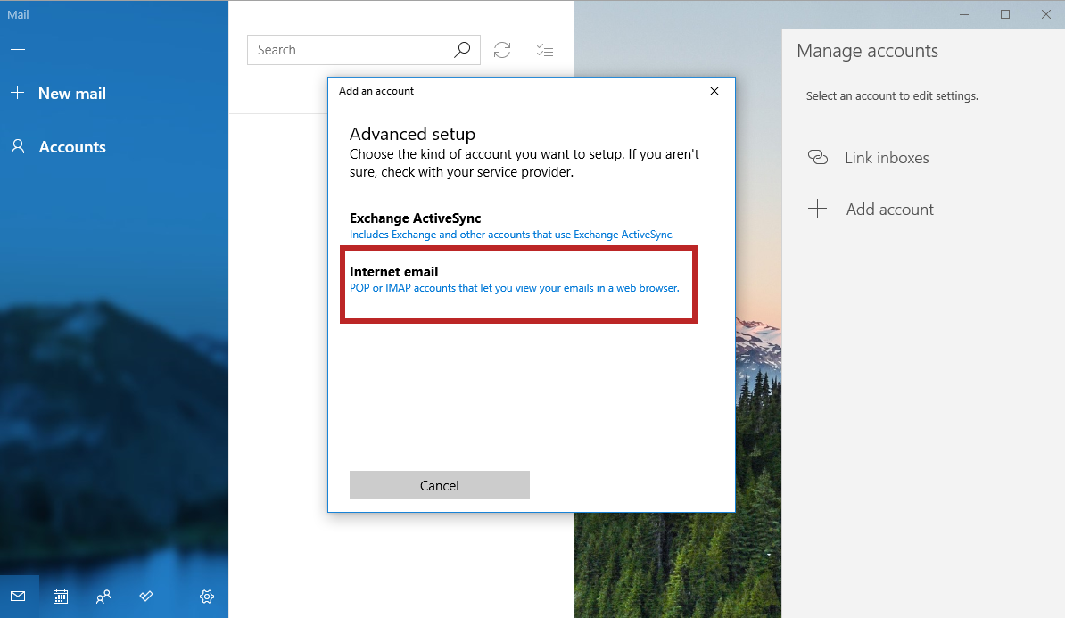 Windows Mail Configuration