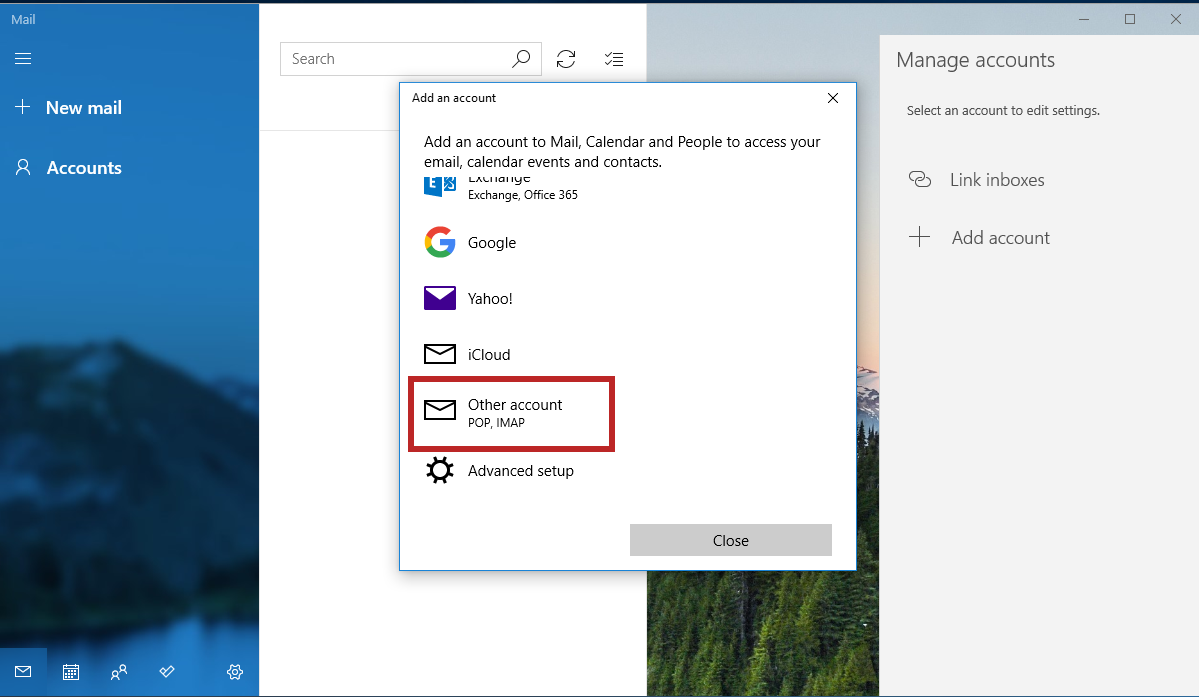 Windows Mail Configuration